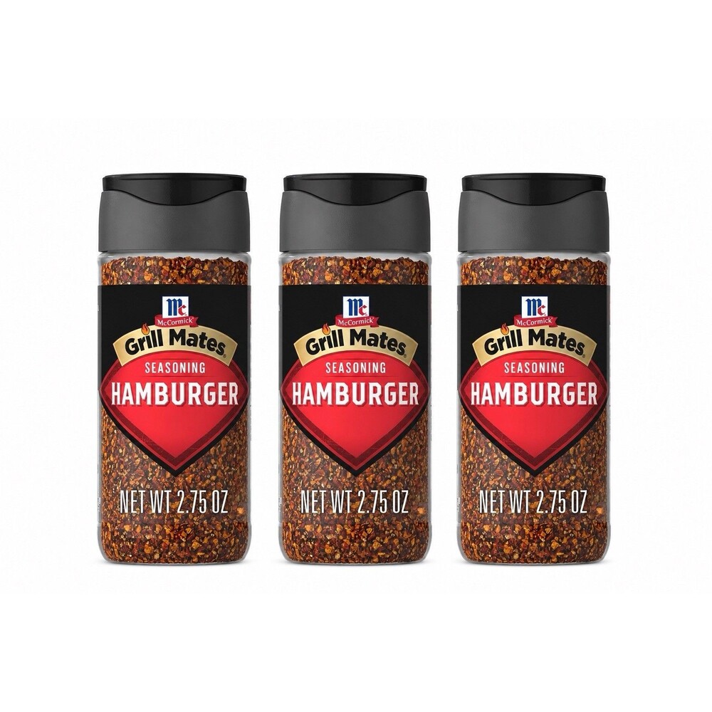Lot of 3 McCormick Grill Mates Hamburger Seasoning Mix 2.75 oz ea BB 02/01/28